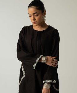 Zara Shahjahan 2Pcs Basic Kurta/Trousers Zsblk-2339-Black 12 B039A Imanistudio.com