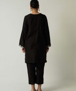 Zara Shahjahan 2Pcs Basic Kurta/Trousers Zsblk-2339-Black 18 B039H Imanistudio.com