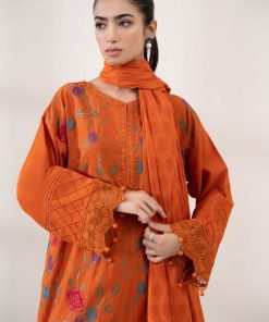 Luxury Pret Orang Light Khaddar Suit Mbdw-W2413Ok 12 Dw W23 13 Orangeb Imanistudio.com