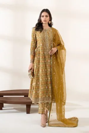Maria.B Casual Wear Mustard Print Outfit MBDW-W2338MP