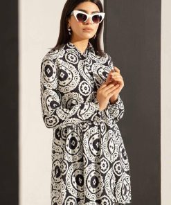 2Pieces Casual Wear Co-Ord Set Black/White Mb-W2304Bw 6 Mb W23 04 Blk Whta Imanistudio.com