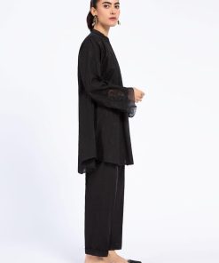 2Pcs Casual Wear Co-Ord Set Black Mb-W23119Bb 6 Mb W23119 Blackc Imanistudio.com