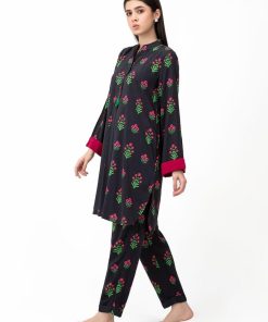 2Pcs Casual Wear Co-Ord Set Black Print Mb-W23128Bp 6 Mb W23128 Blackc Imanistudio.com
