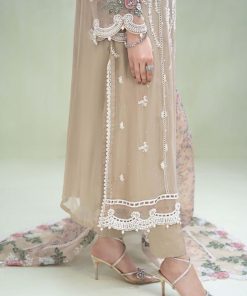 Maria.b Chiffon Evening Wear Coffe Latte Suit Mbmcs-2301Cl 12 Mcs 23101E Imanistudio.com