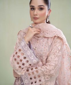 Maria.b Chiffon Evening Wear Peach/Lilac Suit Mbmcs-2303Pl 11 Mcs 23103B Imanistudio.com
