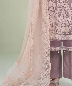 Maria.b Chiffon Evening Wear Peach/Lilac Suit Mbmcs-2303Pl 13 Mcs 23103E Imanistudio.com