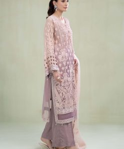 Maria.b Chiffon Evening Wear Peach/Lilac Suit Mbmcs-2303Pl 9 Mcs 23103F Imanistudio.com
