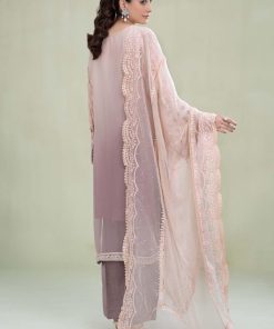 Maria.b Chiffon Evening Wear Peach/Lilac Suit Mbmcs-2303Pl 14 Mcs 23103G Imanistudio.com
