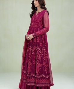 Maria.b Chiffon Evening Wear Magenta Outfit Mbmcs-2307Mt 9 Mcs 23107F Imanistudio.com