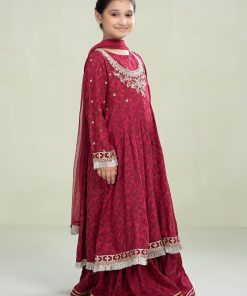Maria.b Kid’s Wear Maroon Print Suit Mbkd-W2314Mp 7 Mkd W23 14 Maroond Imanistudio.com