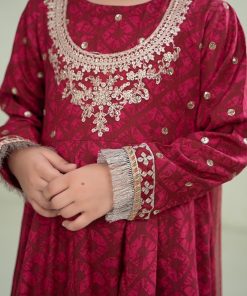 Maria.b Kid’s Wear Maroon Print Suit Mbkd-W2314Mp 9 Mkd W2314 Maroonc Imanistudio.com