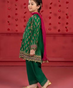 Maria.b Kid’s Wear Green Raw Silk Suit Mbks-W2328Gs 6 Mks W2328 Greend Imanistudio.com