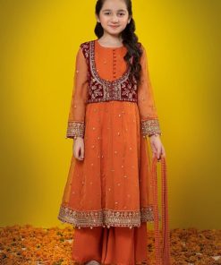 Maria.B Kid’s Wear Orange/ Maroon Suit MBKS-W2331OM
