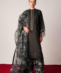 Zara Shahjahan Raw Silk Suit ZSZC-1921GBlack