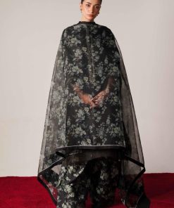 Zara Shahjahan Raw Silk Suit Zszc-1921Gblack 11 Zc 1921B Imanistudio.com