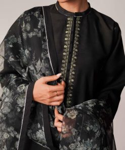 Zara Shahjahan Raw Silk Suit Zszc-1921Gblack 12 Zc 1921C Imanistudio.com