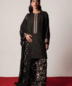 Zara Shahjahan Raw Silk Suit ZSZC-1925WBlack