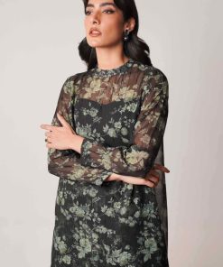 Zara Shahjahan Chiffon Georgette Suit Zszc-1927 Blk Floral 7 Zc 1927A Imanistudio.com