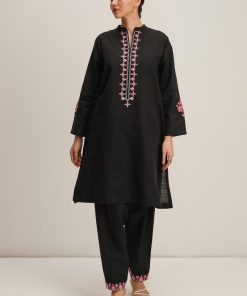 Zara Shahjahan Basic 2Pcs Kurta Co-Ord Set Zszkt-1253Black 9 Zkt 1253 Imanistudio.com