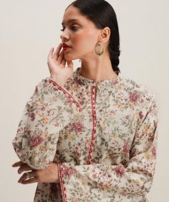 Zara Shahjahan Basic Kurta Co-Ord Set Zszkt-1261Wht Floral 8 Zkt 1261A Imanistudio.com