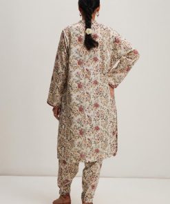 Zara Shahjahan Basic Kurta Co-Ord Set Zszkt-1261Wht Floral 9 Zkt 1261D Imanistudio.com
