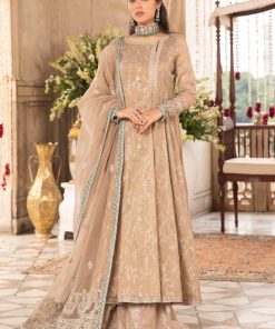 Luxury Pret Milky Coffee Cotton Net Suit Mbdw-W24128Mc