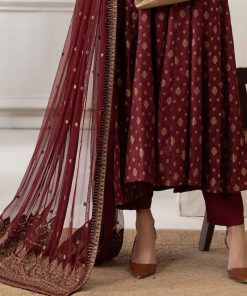 Maria.b Casual Wear Maroon Mbdw-W2337Mn 10 Dw W2337 Maroonb Imanistudio.com
