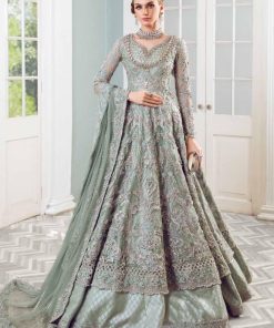 Luxury Couture Wedding Wear Sea Green Dress Mbmc-23805Sg 12 Mc 805 Imanistudio.com