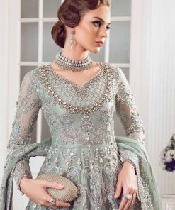 Luxury Couture Wedding Wear Sea Green Dress Mbmc-23805Sg 17 Mc 805A Imanistudio.com