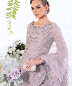 Luxury Couture Wedding Wear Lilac Saree Mbmc-23806Lp 15 Mc 806B Imanistudio.com