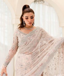 Maria B Couture Wedding Wear Pastel Pink Saree Mbmc-23909Pp 9 Mc 909 Pinka Imanistudio.com