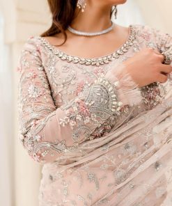 Maria B Couture Wedding Wear Pastel Pink Saree Mbmc-23909Pp 10 Mc 909 Pinkb Imanistudio.com