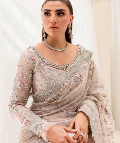 Maria B Couture Wedding Wear Pastel Pink Saree Mbmc-23909Pp 11 Mc 909 Pinkc Imanistudio.com