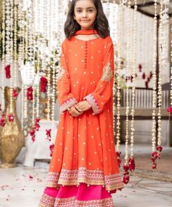 Maria.B Kid’s Wear Orange/Pink Suit MBKD-W2324OP
