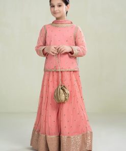 Maria.B Kid’s Wear Peachy Pink Suit MBKS-EF2436PP