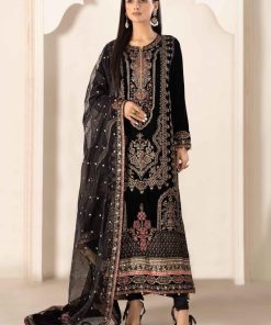 Maria.B Evening Wear Black Velvet Outfit MBSF-W23216BV