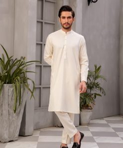 Mens Kameez Shalwar Trousers Cordoba Cream Suit IMIST-2349CM