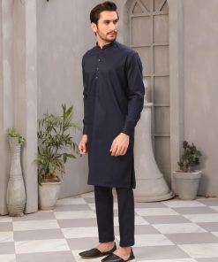 Mens Kameez Shalwar Trousers Cardoba-Navy Blue 2Pcs Suit IMIST-2349NB