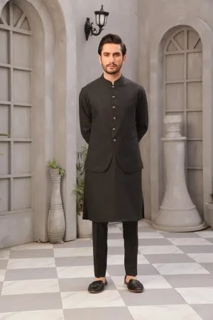 Mens Shalwar Kameez Trousers 2Pcs Suit Markhor- Charcoal IMIST-2348MC