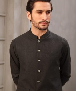 Mens Shalwar Kameez Trousers 2Pcs Suit Markhor- Charcoal Imist-2348Mc 10 Mens Waistcoat Markhor Sleeveless Blazer Imist-2048Charcoal