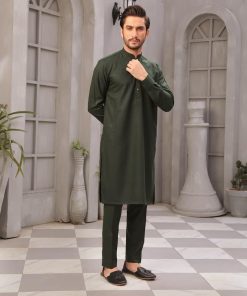 Mens Green Shalwar Kameez Trousers 2Pcs Suit Markhor Imist-2348Fg 14 Markhor Greena Imanistudio.com