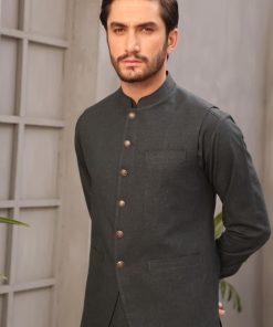 Mens Waistcoat Markhor Sleeveless Blazer IMIST-2048GunMetal