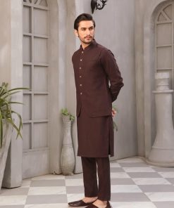 Mens Waistcoat Markhor Sleeveless Blazer Imist-2048Maroon 6 Markhor Maroona Imanistudio.com