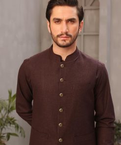 Mens Shalwar Kameez Trousers 2Pcs Suit Markhor-Maroon Imist-2348Mv 9 Mens Waistcoat Markhor Sleeveless Blazer Imist-2048Maroon
