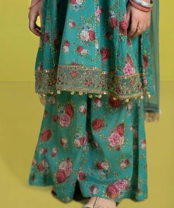 Mariab Ferozi Printed &Amp; Embroidered Lawn Suit Mbkd-Ef2432Fp 9 Mkd Ef2432Ferozib Imanistudio.com