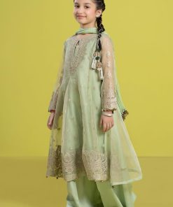 Mariab Embroidered Mint Green Organza Suit Mbks-Ef2405Mg 8 Mks Ef2405Greend Imanistudio.com