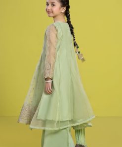 Mariab Embroidered Mint Green Organza Suit Mbks-Ef2405Mg 12 Mks Ef2405Greene Imanistudio.com