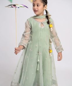 Mariab 3 Piece Embroidered Organza Sharara Set Mbks-Ef2415Lg 11 Mks Ef2415Greenc Imanistudio.com