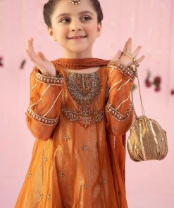 Mariab 3 Piece Embroidered Organza Sharara Suits Mbks-Ef2426Rt 12 Mks Ef2426Rusta Imanistudio.com