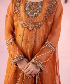 Mariab 3 Piece Embroidered Organza Sharara Suits Mbks-Ef2426Rt 14 Mks Ef2426Rustc Imanistudio.com